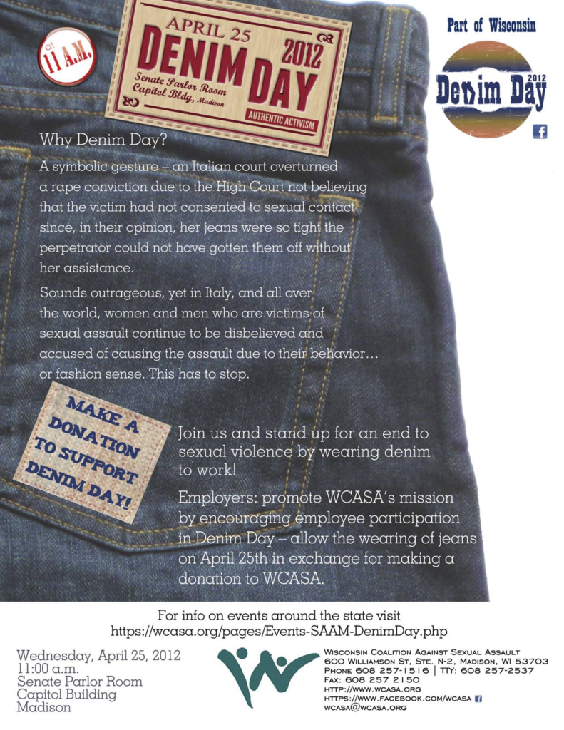 image of Denim Day 2012 flyer