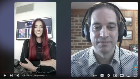 image of Bryan and guest Margarita Monet from Ep. 60 of his Side Jams podcast